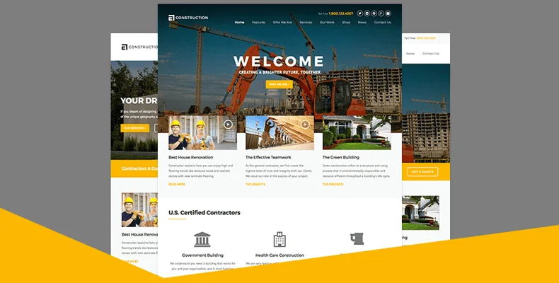 Mẫu thiết kế website công ty xây dựng